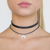 Luna Black Leather Choker